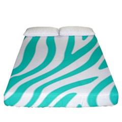 Blue Zebra Vibes Animal Print   Fitted Sheet (king Size) by ConteMonfrey