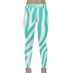 Blue Zebra Vibes Animal Print   Classic Yoga Leggings by ConteMonfrey