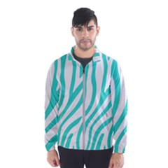 Blue Zebra Vibes Animal Print   Men s Windbreaker by ConteMonfrey