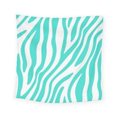 Blue Zebra Vibes Animal Print   Square Tapestry (small) by ConteMonfrey