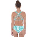 Blue Zebra Vibes Animal Print   Criss Cross Bikini Set View2