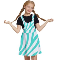 Blue Zebra Vibes Animal Print   Kids  Apron Dress