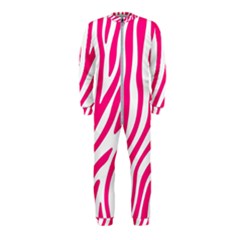 Pink Fucsia Zebra Vibes Animal Print Onepiece Jumpsuit (kids) by ConteMonfrey