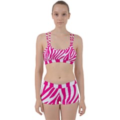 Pink Fucsia Zebra Vibes Animal Print Perfect Fit Gym Set by ConteMonfrey