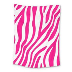 Pink Fucsia Zebra Vibes Animal Print Medium Tapestry by ConteMonfrey