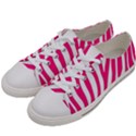 Pink Fucsia Zebra Vibes Animal Print Women s Low Top Canvas Sneakers View2