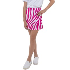 Pink Fucsia Zebra Vibes Animal Print Kids  Tennis Skirt by ConteMonfrey