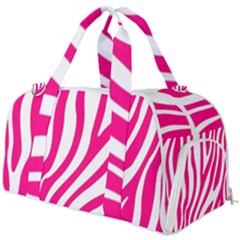 Pink Fucsia Zebra Vibes Animal Print Burner Gym Duffel Bag by ConteMonfrey