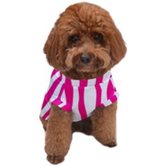 Pink Fucsia Zebra Vibes Animal Print Dog T-shirt by ConteMonfrey