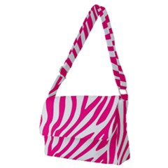 Pink Fucsia Zebra Vibes Animal Print Full Print Messenger Bag (m) by ConteMonfrey