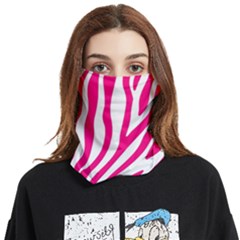 Pink Fucsia Zebra Vibes Animal Print Face Covering Bandana (two Sides) by ConteMonfrey