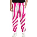 Pink Fucsia Zebra Vibes Animal Print Men s Elastic Waist Pants View1