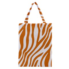 Orange Zebra Vibes Animal Print   Classic Tote Bag by ConteMonfrey