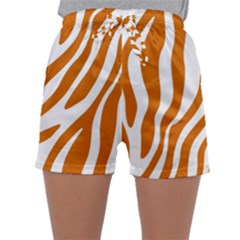 Orange Zebra Vibes Animal Print   Sleepwear Shorts by ConteMonfrey