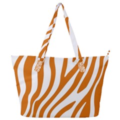 Orange Zebra Vibes Animal Print   Full Print Shoulder Bag by ConteMonfrey