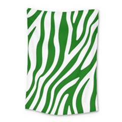 Dark Green Zebra Vibes Animal Print Small Tapestry by ConteMonfrey