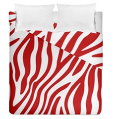 Red Zebra Vibes Animal Print  Duvet Cover Double Side (queen Size) by ConteMonfrey