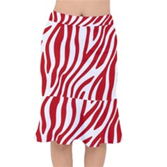 Red Zebra Vibes Animal Print  Short Mermaid Skirt by ConteMonfrey
