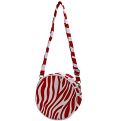 Red Zebra Vibes Animal Print  Crossbody Circle Bag by ConteMonfrey