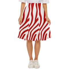 Red Zebra Vibes Animal Print  Classic Short Skirt by ConteMonfrey