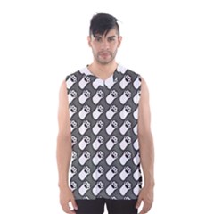 Grey And White Little Paws Men s Basketball Tank Top