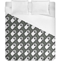 Grey And White Little Paws Duvet Cover (California King Size)