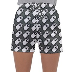 Grey And White Little Paws Sleepwear Shorts