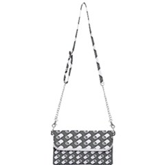 Grey And White Little Paws Mini Crossbody Handbag by ConteMonfrey