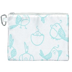 Birds Seamless Pattern Blue Canvas Cosmetic Bag (xxl) by ConteMonfrey