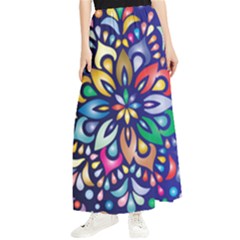 Leafs And Floral Maxi Chiffon Skirt by BellaVistaTshirt02