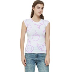 Birds Seamless Pattern Purple Women s Raglan Cap Sleeve Tee by ConteMonfrey