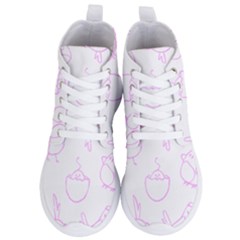 Birds Seamless Pattern Purple Women s Lightweight High Top Sneakers by ConteMonfrey