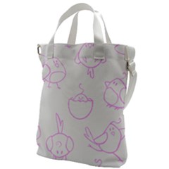 Birds Seamless Pattern Purple Canvas Messenger Bag by ConteMonfrey