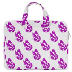 Purple Butterflies On Their Own Way  Macbook Pro 16  Double Pocket Laptop Bag  by ConteMonfrey