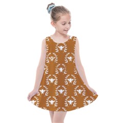 Brown Golden Bees Kids  Summer Dress by ConteMonfrey