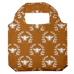 Brown Golden Bees Premium Foldable Grocery Recycle Bag by ConteMonfrey