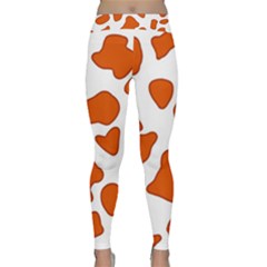 Orange Cow Dots Classic Yoga Leggings