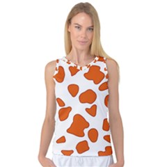 Orange Cow Dots Women s Basketball Tank Top