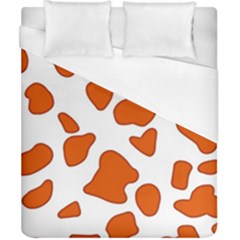 Orange Cow Dots Duvet Cover (California King Size)