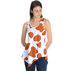 Orange Cow Dots Sleeveless Tunic