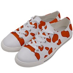 Orange Cow Dots Women s Low Top Canvas Sneakers by ConteMonfrey