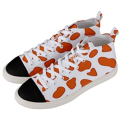 Orange Cow Dots Men s Mid-top Canvas Sneakers by ConteMonfrey