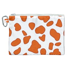Orange Cow Dots Canvas Cosmetic Bag (xl) by ConteMonfrey