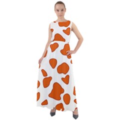 Orange Cow Dots Chiffon Mesh Boho Maxi Dress by ConteMonfrey