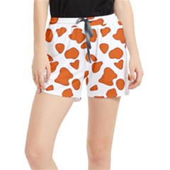 Orange Cow Dots Women s Runner Shorts by ConteMonfrey