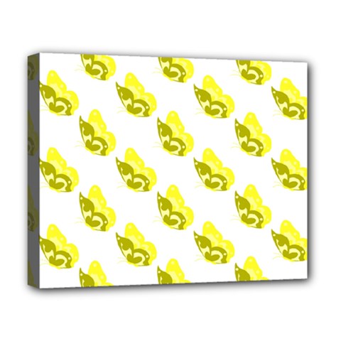 Yellow Butterflies On Their Own Way Deluxe Canvas 20  X 16  (stretched) by ConteMonfrey