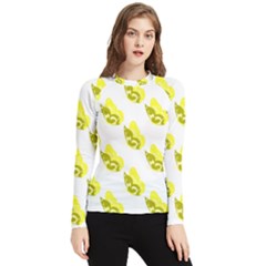 Yellow Butterflies On Their Own Way Women s Long Sleeve Rash Guard by ConteMonfrey