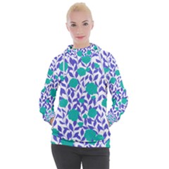 Green Flowers On The Wall Women s Hooded Pullover by ConteMonfrey