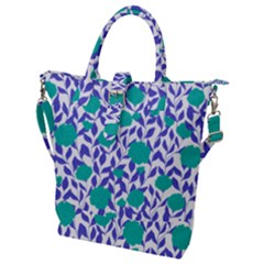 Green Flowers On The Wall Buckle Top Tote Bag by ConteMonfrey