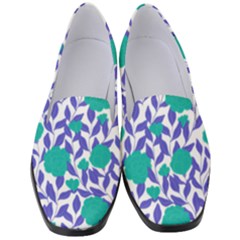 Green Flowers On The Wall Women s Classic Loafer Heels